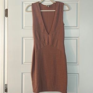 Dusty pink medium Charlotte Russe bodycon detail dress